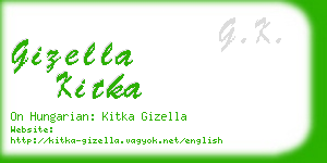 gizella kitka business card